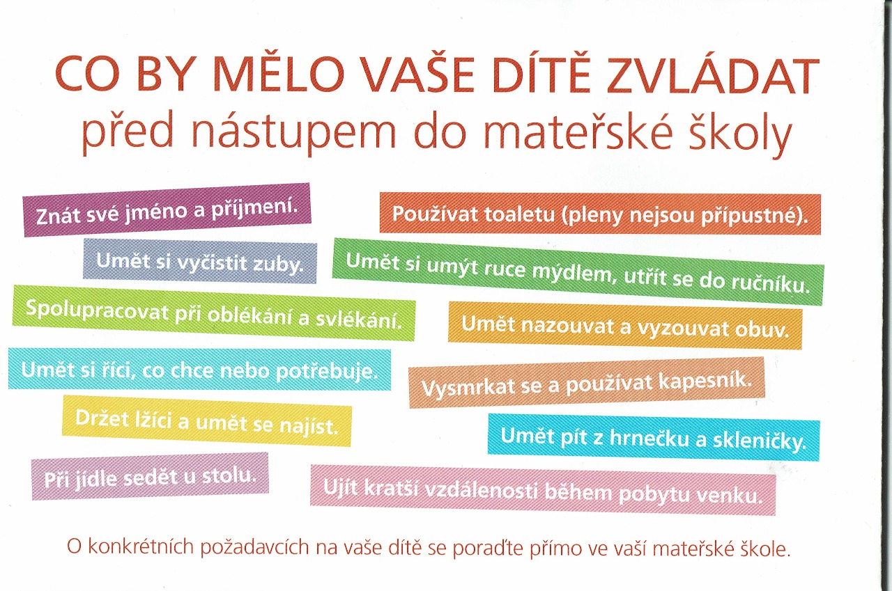 co by mělo vaše dítě zvládnout